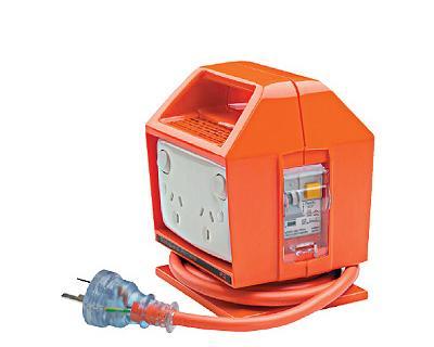 An orange power board type portable RCD